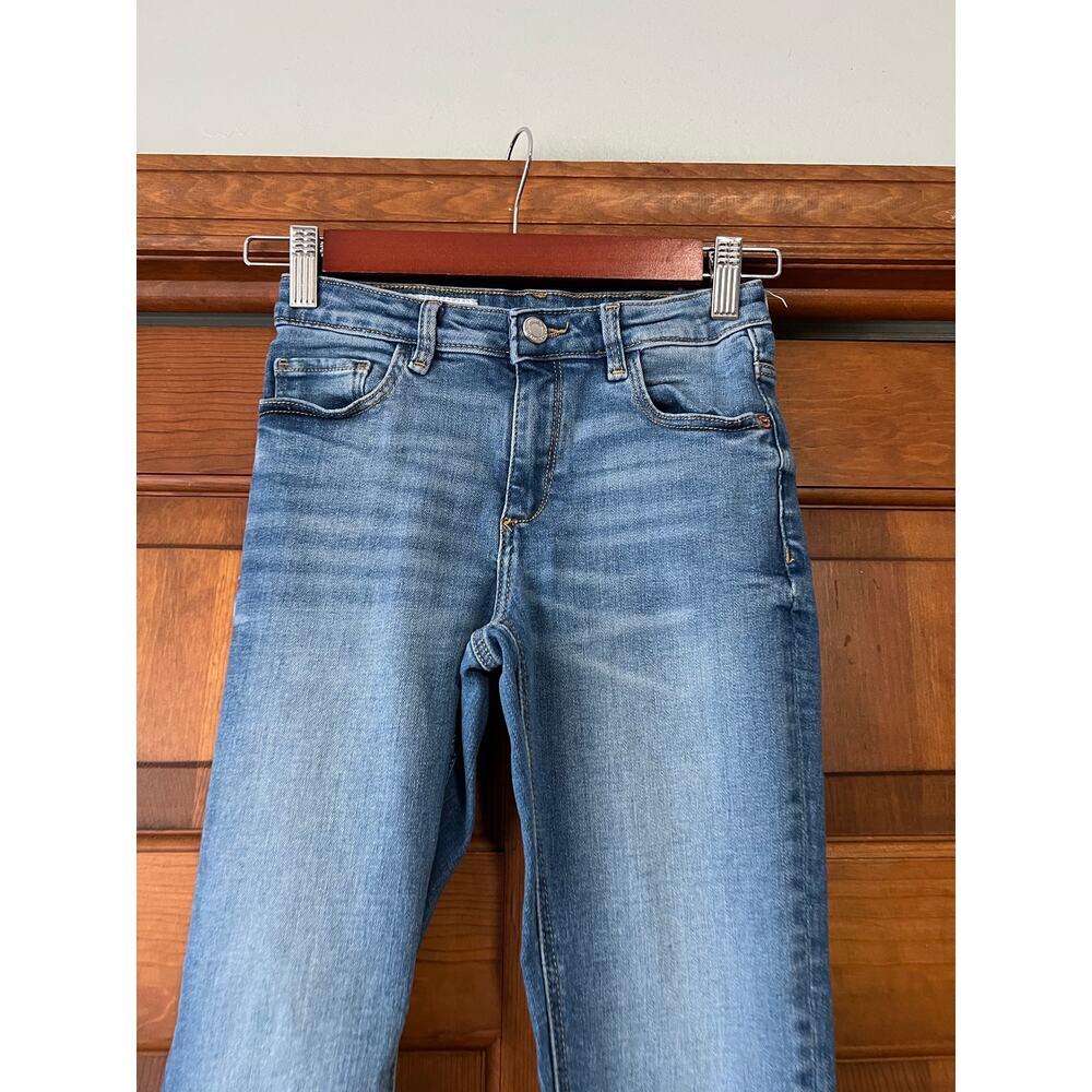 ZARA Girls Skinny Jeans Blue Adjustable Waist Stretch Denim Size 10 (140 cm) - Picture 3 of 11